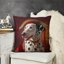 Load image into Gallery viewer, Regal Crimson and Gold Dalmatian Plush Pillow Case-Dalmatian, Dog Dad Gifts, Dog Mom Gifts, Home Decor, Pillows-8
