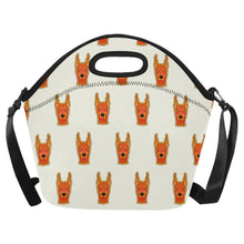 Load image into Gallery viewer, Regal Doberman Portrait Pattern Neoprene Lunch Bag-Accessories-Accessories,Bags,Doberman,Lunch Bags-Ivory Cream-3