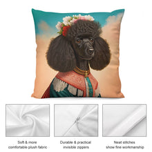 Load image into Gallery viewer, Regal Elegance Black Poodle Plush Pillow Case-Cushion Cover-Dog Dad Gifts, Dog Mom Gifts, Home Decor, Pillows, Poodle-5