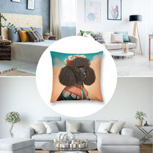 Load image into Gallery viewer, Regal Elegance Black Poodle Plush Pillow Case-Cushion Cover-Dog Dad Gifts, Dog Mom Gifts, Home Decor, Pillows, Poodle-8