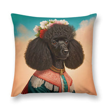 Load image into Gallery viewer, Regal Elegance Black Poodle Plush Pillow Case-Cushion Cover-Dog Dad Gifts, Dog Mom Gifts, Home Decor, Pillows, Poodle-12 &quot;×12 &quot;-1