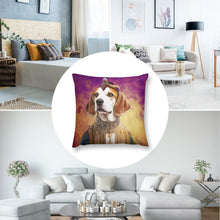 Load image into Gallery viewer, Regal Elegance Maharaja Beagle Plush Pillow Case-Cushion Cover-Beagle, Dog Dad Gifts, Dog Mom Gifts, Home Decor, Pillows-2