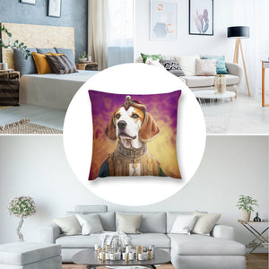 Regal Elegance Maharaja Beagle Plush Pillow Case-Cushion Cover-Beagle, Dog Dad Gifts, Dog Mom Gifts, Home Decor, Pillows-2