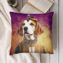 Load image into Gallery viewer, Regal Elegance Maharaja Beagle Plush Pillow Case-Cushion Cover-Beagle, Dog Dad Gifts, Dog Mom Gifts, Home Decor, Pillows-5