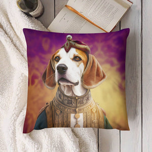 Regal Elegance Maharaja Beagle Plush Pillow Case-Cushion Cover-Beagle, Dog Dad Gifts, Dog Mom Gifts, Home Decor, Pillows-5