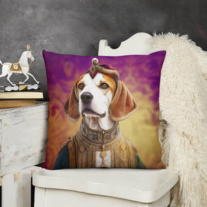 Regal Elegance Maharaja Beagle Plush Pillow Case-Cushion Cover-Beagle, Dog Dad Gifts, Dog Mom Gifts, Home Decor, Pillows-6