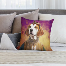 Load image into Gallery viewer, Regal Elegance Maharaja Beagle Plush Pillow Case-Cushion Cover-Beagle, Dog Dad Gifts, Dog Mom Gifts, Home Decor, Pillows-7