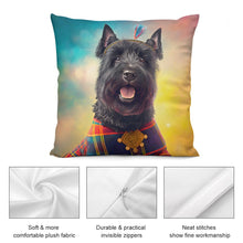 Load image into Gallery viewer, Regal Elegance Scottie Dog Plush Pillow Case-Cushion Cover-Dog Dad Gifts, Dog Mom Gifts, Home Decor, Pillows, Scottish Terrier-2