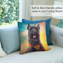 Load image into Gallery viewer, Regal Elegance Scottie Dog Plush Pillow Case-Cushion Cover-Dog Dad Gifts, Dog Mom Gifts, Home Decor, Pillows, Scottish Terrier-4