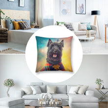Load image into Gallery viewer, Regal Elegance Scottie Dog Plush Pillow Case-Cushion Cover-Dog Dad Gifts, Dog Mom Gifts, Home Decor, Pillows, Scottish Terrier-5