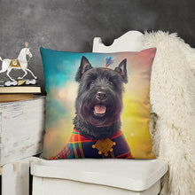 Load image into Gallery viewer, Regal Elegance Scottie Dog Plush Pillow Case-Cushion Cover-Dog Dad Gifts, Dog Mom Gifts, Home Decor, Pillows, Scottish Terrier-7