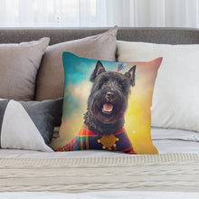 Load image into Gallery viewer, Regal Elegance Scottie Dog Plush Pillow Case-Cushion Cover-Dog Dad Gifts, Dog Mom Gifts, Home Decor, Pillows, Scottish Terrier-8