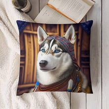 Load image into Gallery viewer, Regal Elegance Siberian Husky Plush Pillow Case-Cushion Cover-Dog Dad Gifts, Dog Mom Gifts, Home Decor, Pillows, Siberian Husky-4