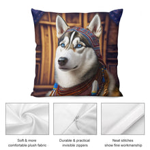Load image into Gallery viewer, Regal Elegance Siberian Husky Plush Pillow Case-Cushion Cover-Dog Dad Gifts, Dog Mom Gifts, Home Decor, Pillows, Siberian Husky-5