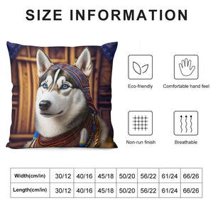 Regal Elegance Siberian Husky Plush Pillow Case-Cushion Cover-Dog Dad Gifts, Dog Mom Gifts, Home Decor, Pillows, Siberian Husky-6
