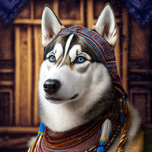 Regal Elegance Siberian Husky Wall Art Poster