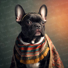 Load image into Gallery viewer, Regal Nobility Black French Bulldog Wall Art Poster-Art-Dog Art, French Bulldog, Home Decor, Poster-1