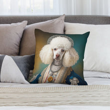 Load image into Gallery viewer, Regal Pompon White Poodle Plush Pillow Case-Cushion Cover-Dog Dad Gifts, Dog Mom Gifts, Home Decor, Pillows, Poodle-5