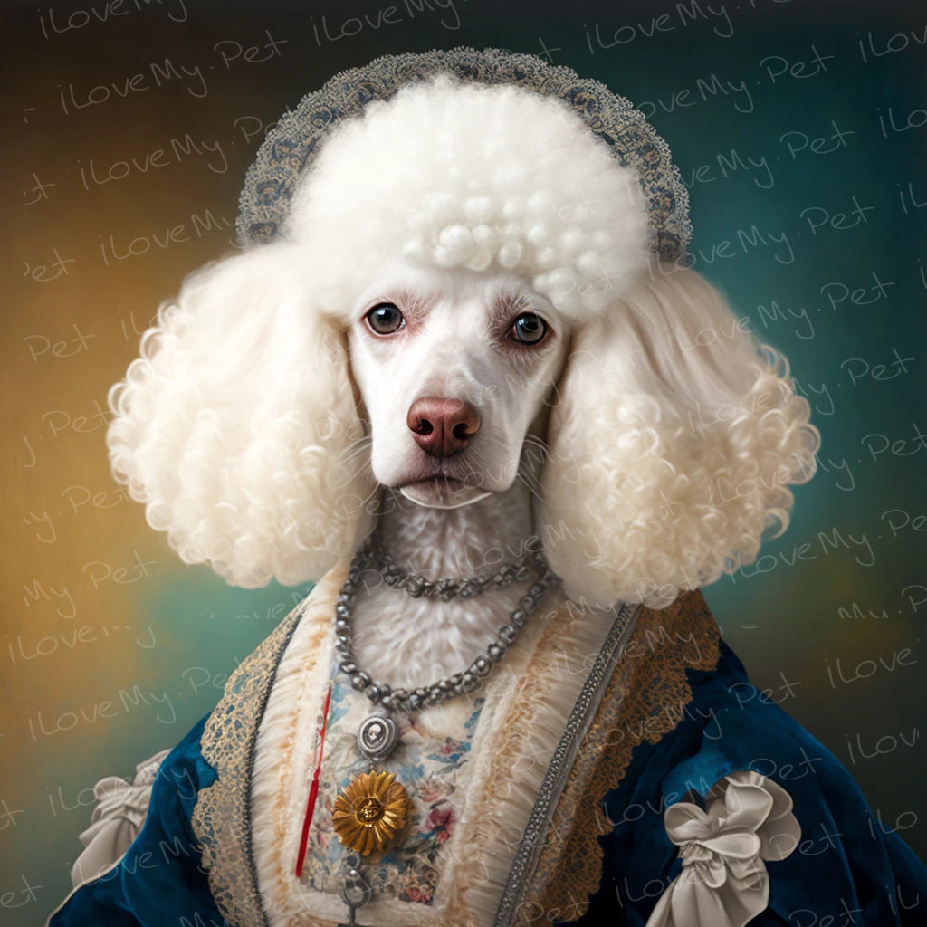 Regal Pompon White Poodle Wall Art Poster-Art-Dog Art, Home Decor, Poodle, Poster-1