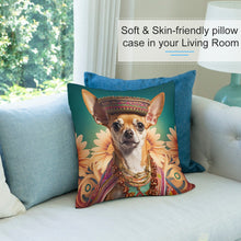 Load image into Gallery viewer, Regal Radiance Fawn Red Chihuahua Plush Pillow Case-Chihuahua, Dog Dad Gifts, Dog Mom Gifts, Home Decor, Pillows-3