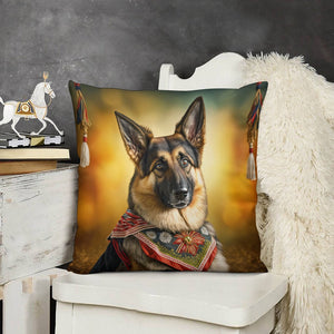 Regal Radiance German Shepherd Plush Pillow Case-Cushion Cover-Dog Dad Gifts, Dog Mom Gifts, German Shepherd, Home Decor, Pillows-3