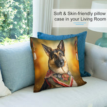 Load image into Gallery viewer, Regal Radiance German Shepherd Plush Pillow Case-Cushion Cover-Dog Dad Gifts, Dog Mom Gifts, German Shepherd, Home Decor, Pillows-7