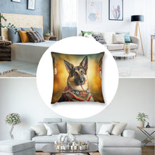 Load image into Gallery viewer, Regal Radiance German Shepherd Plush Pillow Case-Cushion Cover-Dog Dad Gifts, Dog Mom Gifts, German Shepherd, Home Decor, Pillows-8
