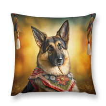 Load image into Gallery viewer, Regal Radiance German Shepherd Plush Pillow Case-Cushion Cover-Dog Dad Gifts, Dog Mom Gifts, German Shepherd, Home Decor, Pillows-12 &quot;×12 &quot;-1