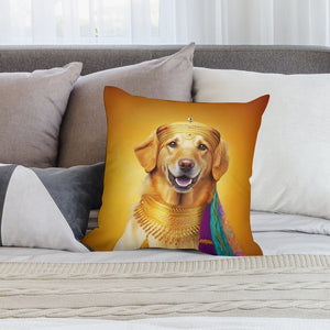 Regal Radiance Golden Retriever Plush Pillow Case-Cushion Cover-Dog Dad Gifts, Dog Mom Gifts, Golden Retriever, Home Decor, Pillows-2