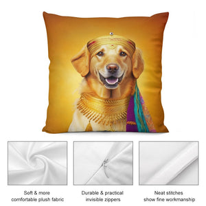 Regal Radiance Golden Retriever Plush Pillow Case-Cushion Cover-Dog Dad Gifts, Dog Mom Gifts, Golden Retriever, Home Decor, Pillows-5