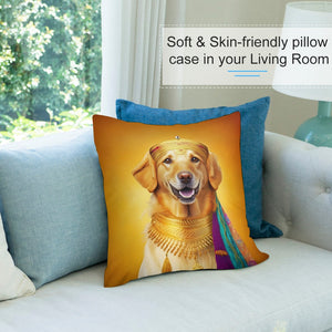 Regal Radiance Golden Retriever Plush Pillow Case-Cushion Cover-Dog Dad Gifts, Dog Mom Gifts, Golden Retriever, Home Decor, Pillows-7