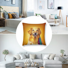 Load image into Gallery viewer, Regal Radiance Golden Retriever Plush Pillow Case-Cushion Cover-Dog Dad Gifts, Dog Mom Gifts, Golden Retriever, Home Decor, Pillows-8