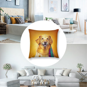 Regal Radiance Golden Retriever Plush Pillow Case-Cushion Cover-Dog Dad Gifts, Dog Mom Gifts, Golden Retriever, Home Decor, Pillows-8