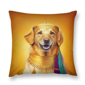 Regal Radiance Golden Retriever Plush Pillow Case-Cushion Cover-Dog Dad Gifts, Dog Mom Gifts, Golden Retriever, Home Decor, Pillows-12 "×12 "-1