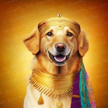 Regal Radiance Golden Retriever Wall Art Poster-Art-Dog Art, Golden Retriever, Home Decor, Poster-1