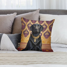 Load image into Gallery viewer, Regal Raja Black Labrador Plush Pillow Case-Cushion Cover-Black Labrador, Dog Dad Gifts, Dog Mom Gifts, Home Decor, Pillows-2