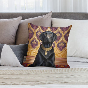 Regal Raja Black Labrador Plush Pillow Case-Cushion Cover-Black Labrador, Dog Dad Gifts, Dog Mom Gifts, Home Decor, Pillows-2