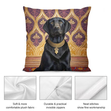 Load image into Gallery viewer, Regal Raja Black Labrador Plush Pillow Case-Cushion Cover-Black Labrador, Dog Dad Gifts, Dog Mom Gifts, Home Decor, Pillows-5