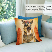Load image into Gallery viewer, Regal Raja German Shepherd Plush Pillow Case-Cushion Cover-Dog Dad Gifts, Dog Mom Gifts, German Shepherd, Home Decor, Pillows-7