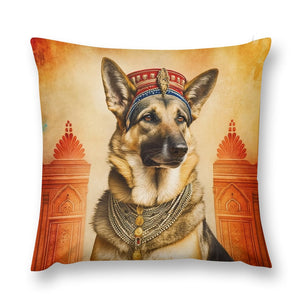 Regal Raja German Shepherd Plush Pillow Case-Cushion Cover-Dog Dad Gifts, Dog Mom Gifts, German Shepherd, Home Decor, Pillows-12 "×12 "-1