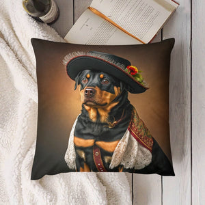 Regal Renaissance Rottweiler Plush Pillow Case-Cushion Cover-Dog Dad Gifts, Dog Mom Gifts, Home Decor, Pillows, Rottweiler-7
