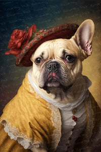 Regal Repose Fawn French Bulldog Wall Art Poster-Art-Dog Art, French Bulldog, Home Decor, Poster-1