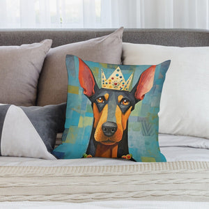 Regal Resonance Doberman Plush Pillow Case-Cushion Cover-Doberman, Dog Dad Gifts, Dog Mom Gifts, Home Decor, Pillows-2