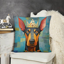 Load image into Gallery viewer, Regal Resonance Doberman Plush Pillow Case-Cushion Cover-Doberman, Dog Dad Gifts, Dog Mom Gifts, Home Decor, Pillows-3