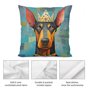 Regal Resonance Doberman Plush Pillow Case-Cushion Cover-Doberman, Dog Dad Gifts, Dog Mom Gifts, Home Decor, Pillows-5
