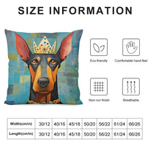Load image into Gallery viewer, Regal Resonance Doberman Plush Pillow Case-Cushion Cover-Doberman, Dog Dad Gifts, Dog Mom Gifts, Home Decor, Pillows-6