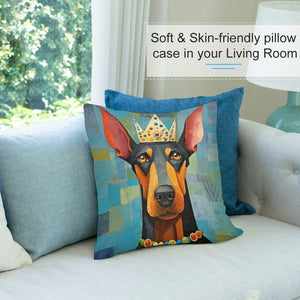 Regal Resonance Doberman Plush Pillow Case-Cushion Cover-Doberman, Dog Dad Gifts, Dog Mom Gifts, Home Decor, Pillows-7