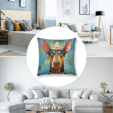 Load image into Gallery viewer, Regal Resonance Doberman Plush Pillow Case-Cushion Cover-Doberman, Dog Dad Gifts, Dog Mom Gifts, Home Decor, Pillows-8