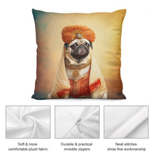 Load image into Gallery viewer, Regal Royalty Fawn Pug Plush Pillow Case-Cushion Cover-Dog Dad Gifts, Dog Mom Gifts, Home Decor, Pillows, Pug-3