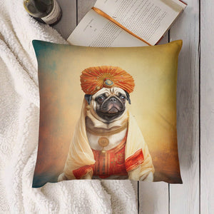Regal Royalty Fawn Pug Plush Pillow Case-Cushion Cover-Dog Dad Gifts, Dog Mom Gifts, Home Decor, Pillows, Pug-8